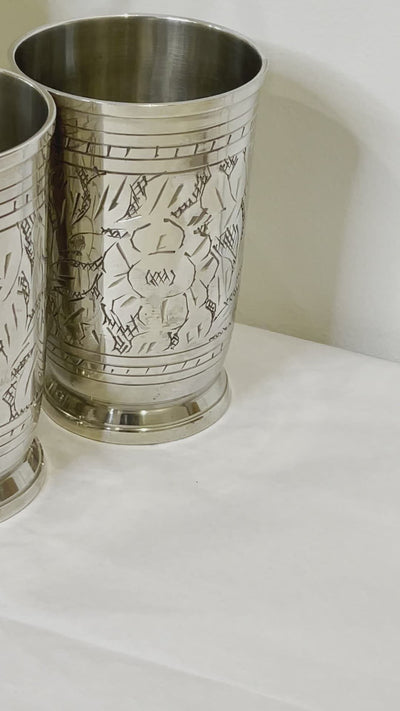 Silver coated 1 Jug with 6 Glasses