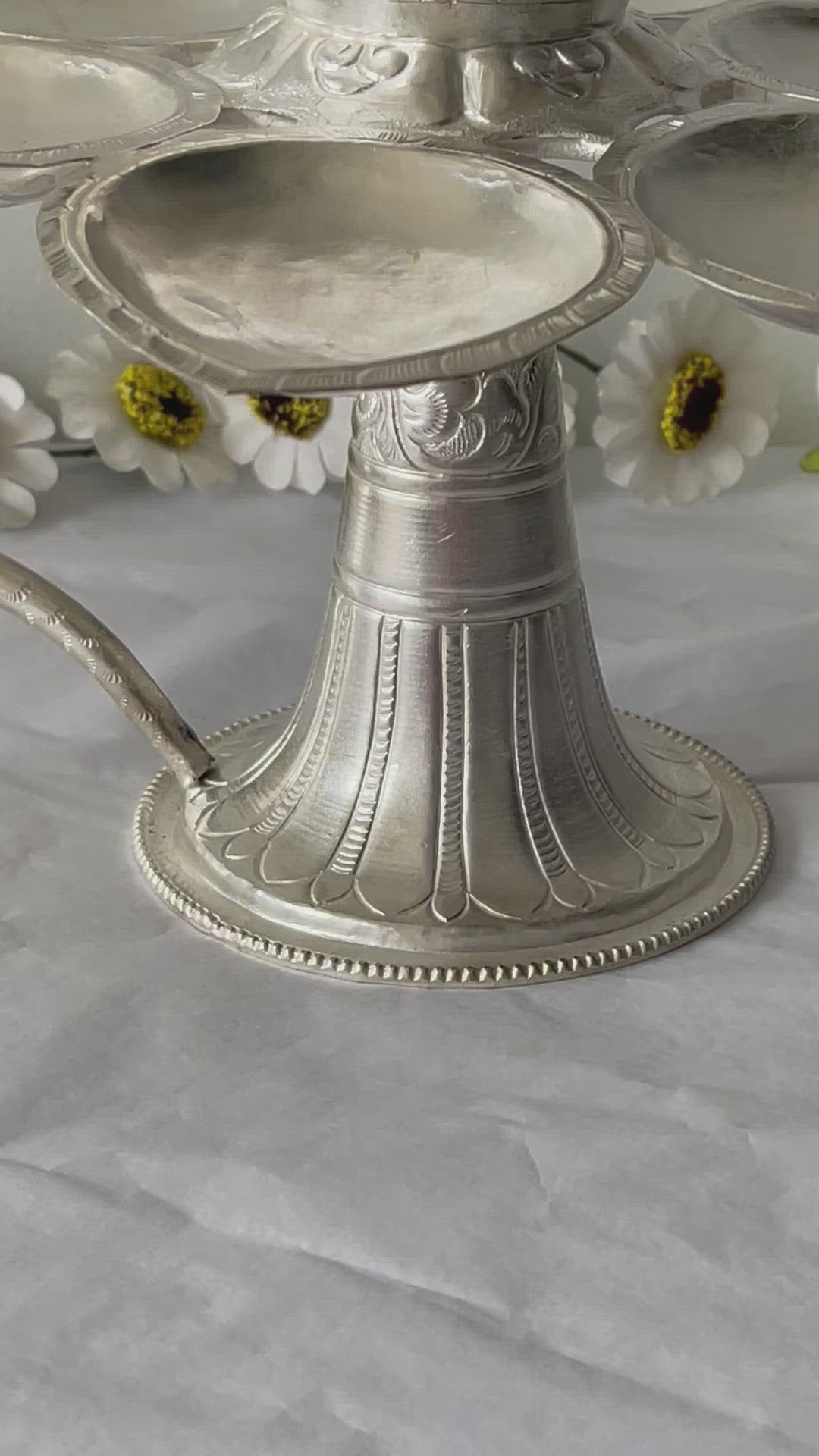 Tihar Special Thali Silver Coated (Kalash Batti Style)