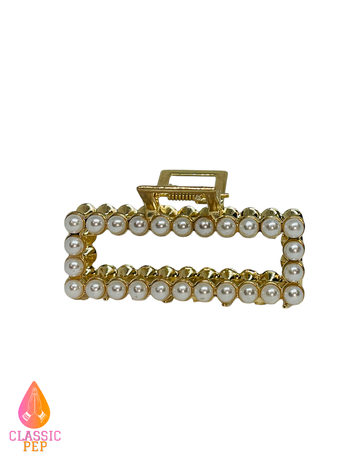 Metal hair clip with Pearl